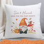 Personalised Autumn Gonk Cushion For Home, thumbnail 1 of 4