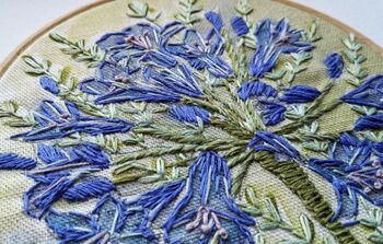 Agapanthus Flower Hand Embroidery Pattern Design, 8 of 10