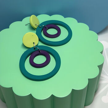 Retro Hoop Earrings, 5 of 6