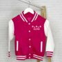 Kids Personalised Daisy Varsity Jacket, thumbnail 4 of 5