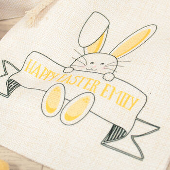 Personalised Bunny Banner Easter Bag, 3 of 4