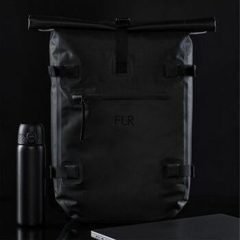 Personalised Waterproof Recycled Rolltop Backpack, 5 of 8