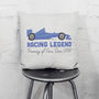 Personalised Race Car Cushion Gift For Him Boys Room, thumbnail 1 of 2