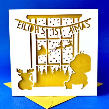 Baby Personalised First Christmas Card, 3 of 6