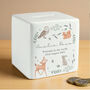 Personalised Woodland Animals Money Box, thumbnail 5 of 6