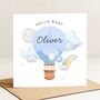 Personalised Welcome Baby Boy Card Balloon, thumbnail 2 of 8