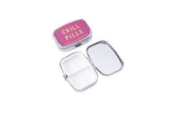 Pink 'Chill Pills' Box For Medication Vitamins, 2 of 2