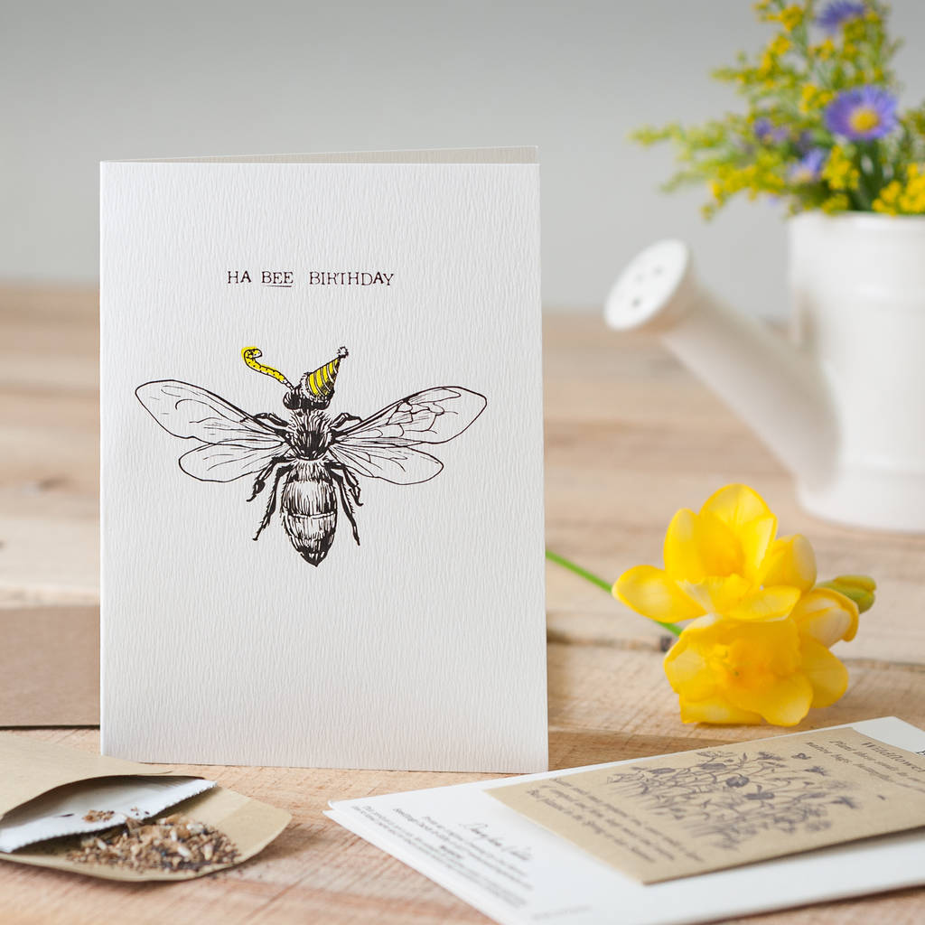 'Ha Bee Birthday' Seed Card
