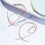 Abstract Unusual Hoop Sterling Silver Hoop Earrings, thumbnail 4 of 7