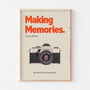 Retro Making Memories Film Camera Wall Print, thumbnail 1 of 7