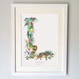 Personalised J To S Pastel Wildlife Letter Print, thumbnail 7 of 12