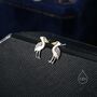 Sterling Silver Shoebill Stud Earrings, thumbnail 1 of 10