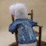 Personalised Embroidered Wild Flower Children's Denim Jacket, thumbnail 2 of 9