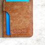 Cognac Fold Wallet – “Emergency Pizza Fund”, thumbnail 1 of 3