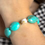 Chunky Turquoise Bead Stretch Bracelet, thumbnail 2 of 6