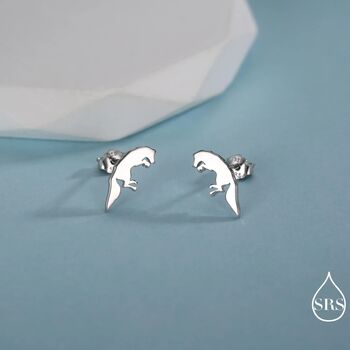 Sterling Silver Jumping Fox Stud Earrings, 2 of 12
