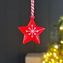 Red Metal Star Hanging Decoration, thumbnail 1 of 3