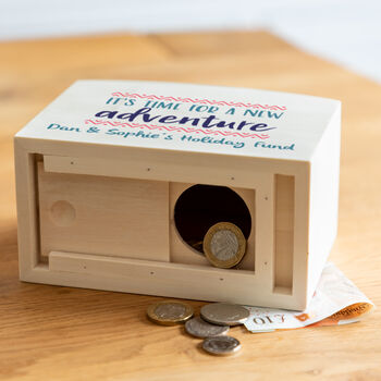 Personalised New Adventure Money Box, 2 of 2