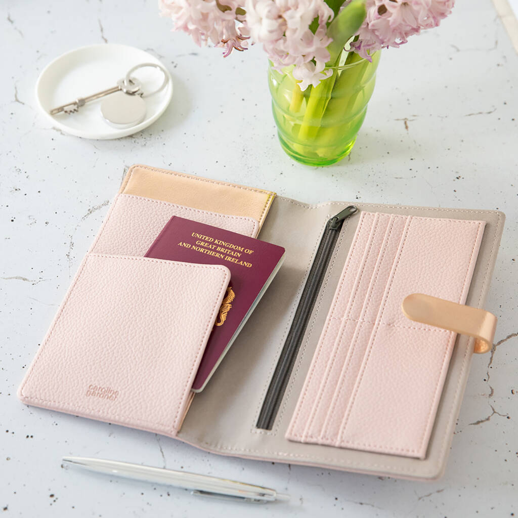 Pink And Rose Gold Travel Wallet, 1 of 2