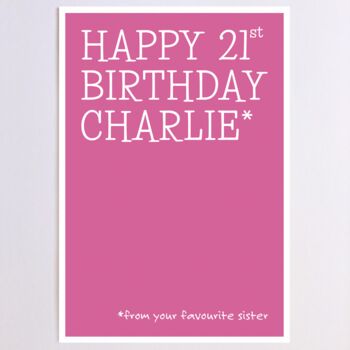 Personalised Favourite Birthday Card, 5 of 10
