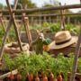 Handmade Felt Gordon The Gardening Hare Decoration, thumbnail 5 of 5