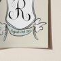 Personalised Wedding Crest Paper Print, thumbnail 7 of 12