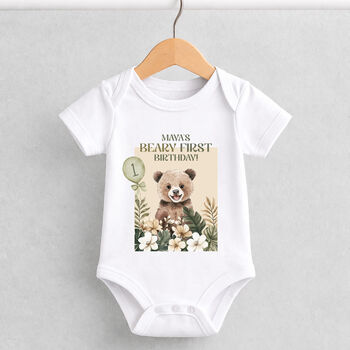 Personalised Beary First Birthday Outfit, 2 of 6