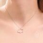 Sterling Silver Cloud Outline Pendant Necklace, thumbnail 6 of 11