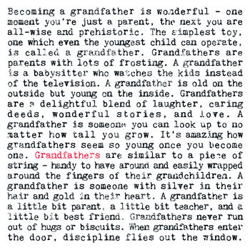 Grandfather Quotes A5 Unframed Print, Grandfather Gift, 2 of 6