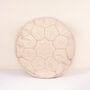 Moroccan Leather Tile Print Pouffe, thumbnail 5 of 11