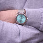 Personalised Wave Watch In Turquoise, thumbnail 6 of 7