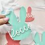 Easter Gift Tag, Personalised Acrylic Basket Tag, thumbnail 2 of 3