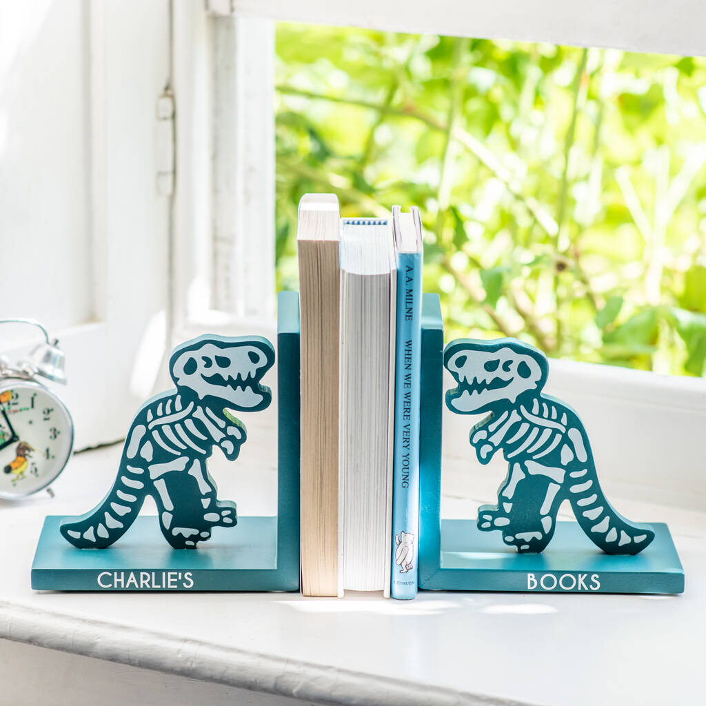 Personalised Dinosaur Bookends, 1 of 2