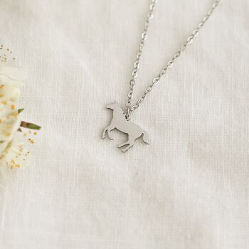 Horse Necklace With Birthstone, 9 of 11