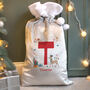 Personalised Initial Reindeer Christmas Sack For Kids, thumbnail 1 of 4