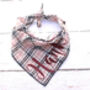 Personalised Cream Barkberry Plaid Dog Bandana, thumbnail 3 of 5