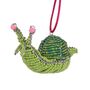 Christmas Beaded Snail Decoration, 10cm Green, thumbnail 2 of 2