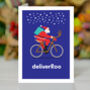 Funny Bike Lovers Christmas Card, Deliver Roo, thumbnail 1 of 10