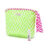 Quilted Make Up Bag | Neon Green, thumbnail 2 of 2
