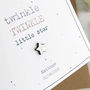 Twinkle Twinkle Little Star, Personalised New Baby Card, thumbnail 2 of 4