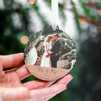 Married Couple First Christmas Together Ornament Gift, 7 of 8