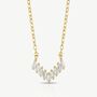 Silver Or Gold Baguette Chevron Necklace, Women's Valentine's Jewellery, thumbnail 2 of 7