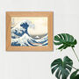 Hokusai Great Wave Off Kanagawa Oak Wood Framed Print, thumbnail 2 of 4