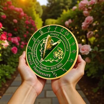 55th Emerald Anniversary Sundial Gift Celebration Present, 11 of 11