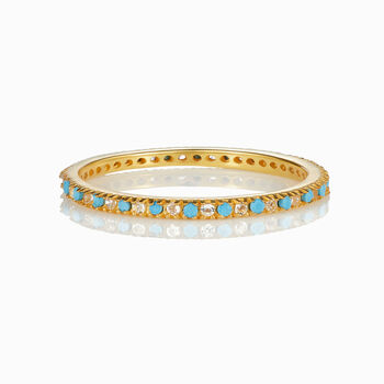 Turquoise And Topaz Stacking Ring, 2 of 2