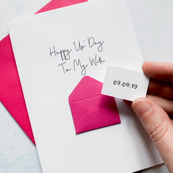Personalised Happy Us Day Mini Envelope Card, 4 of 6