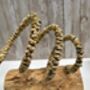 Teak Driftwood Metal Rope Wine Bottle Holder Freestanding – Single Bottle Tilt, thumbnail 7 of 9