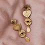 Asteria Heart And Eye Earrings Gold, thumbnail 3 of 3