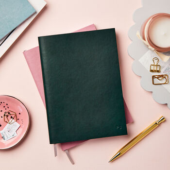 Personalised Classic Vegan Leather Notebook, 3 of 10
