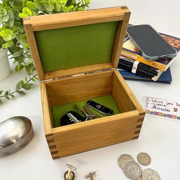 Personalised Wooden Cufflink And Watch Box, 10 of 11